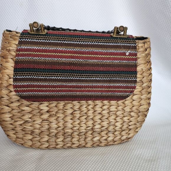 Boho straw summer beach bag - Picture 6 of 12